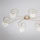 Lampada in vetro e metallo Made in Italy per interni raffinati – Cometa Viadurini