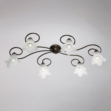 Lampada in vetro e metallo Made in Italy per interni raffinati – Cometa Viadurini