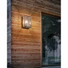 Lampada industriale da parete in ottone e vetro Quadro Il Fanale Viadurini