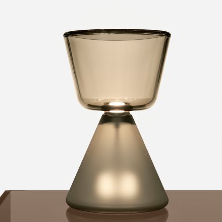 Lampada Led da Tavolo in Vetro Soffiato di Murano Made in Italy - Isola Viadurini