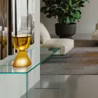 Lampada Led da Tavolo in Vetro Soffiato di Murano Made in Italy - Isola Viadurini
