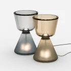 Lampada Led da Tavolo in Vetro Soffiato di Murano Made in Italy - Isola Viadurini