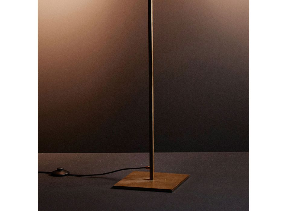 Lampada LED da Terra in Ottone con Luci Orientabili Made in Italy - Lampo