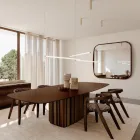 Lampada Led Moderna in Vetro Rigato dal Design Esclusivo Made in Italy - Lys Viadurini