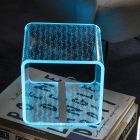 Lampada Led Rgb in Cristallo Acrilico Trasparente Decoro Laser - Robiola Viadurini