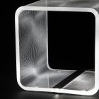 Lampada Led Tavolino Luminoso Acrilico Trasparente Decoro Laser - Robiola Viadurini