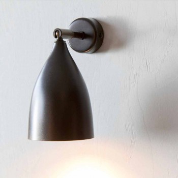 Lampada Moderna a Parete Artigianale in Ferro e Alluminio Made in Italy - Conica