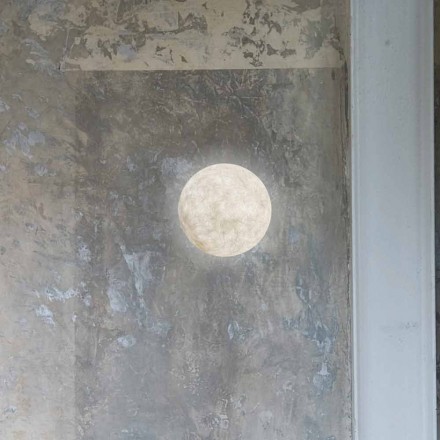 Lampada moderna da muro In-es.artdesign A. Moon in nebulite Viadurini
