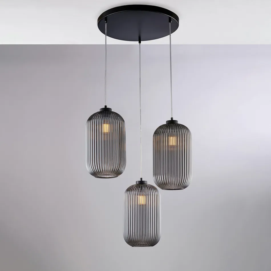 Lampada Moderna in Vetro e Metallo Made in Italy Ideale per Ogni Ambiente - Aquila Viadurini