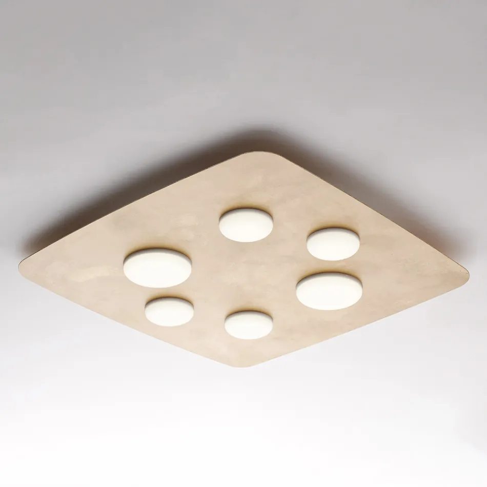 Lampada moderna in vetro e metallo per arredare con stile gli interni – Kepler Viadurini