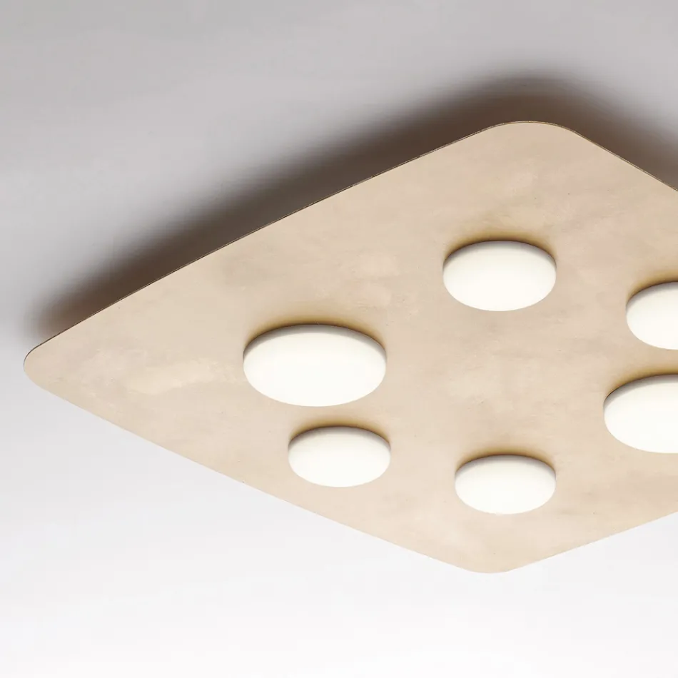 Lampada moderna in vetro e metallo per arredare con stile gli interni – Kepler Viadurini