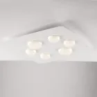 Lampada moderna in vetro e metallo per arredare con stile gli interni – Kepler Viadurini