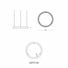 Lampada Moderna Tonda a Sospensione in Polietilene Made in Italy - Slide Giotto Viadurini