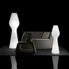 Lampada per Interni da Terra in Due Colori In Polietilene Made in Italy - Reyes Viadurini