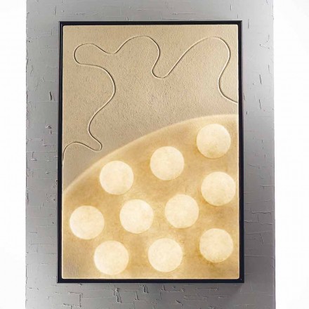 Lampada/quadro a muro moderno design In-es.artdesign Ten Moons nebulite Viadurini