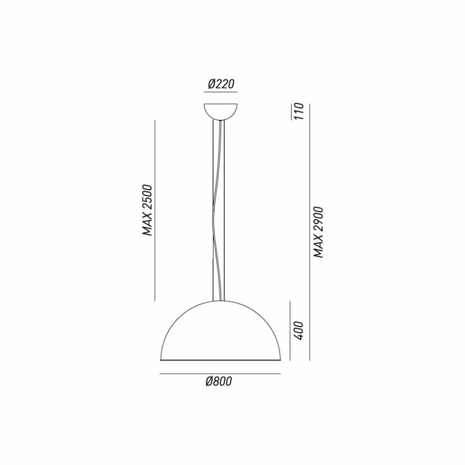 Lampada rustica a sospensione Ø80 cm Galileo Il Fanale Viadurini