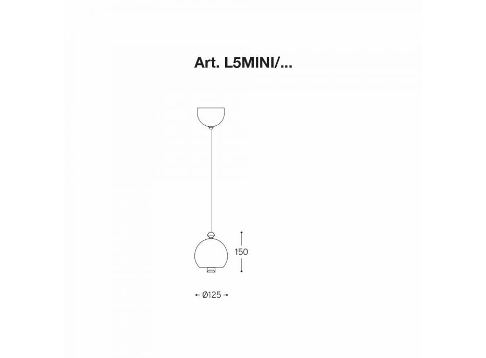 Lampada Sospensa Moderna in Ceramica Made in Italy– Lustrini L5 Aldo Berrnardi Viadurini