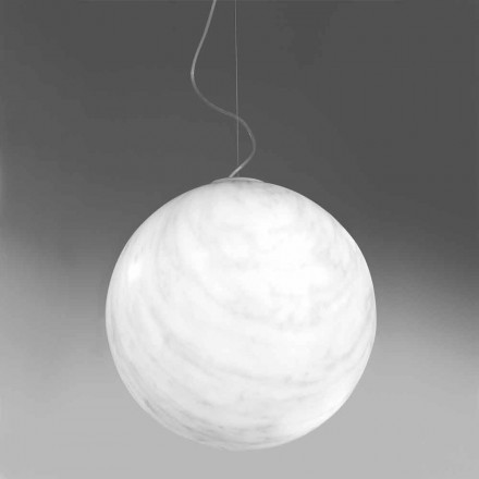 Lampada sospensione polietilene Slide Mineral a sfera fatta in Italia Viadurini