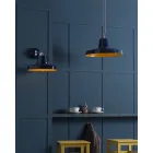 Lampada sospesa 42 cm in ottone e maiolica toscana Rossi - Toscot Viadurini