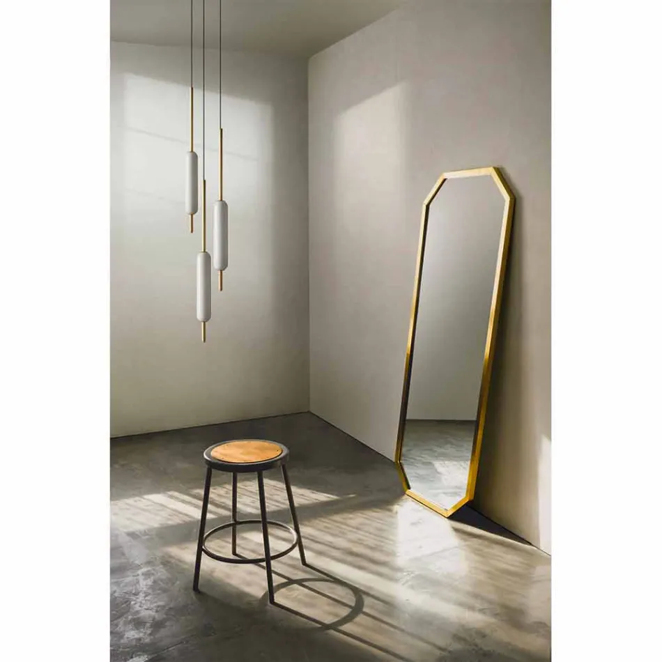 Lampada Sospesa a 1, 3 o 6 Luci in Ottone Design Moderno - Typha by Il Fanale Viadurini