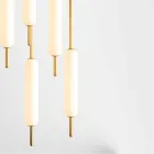 Lampada Sospesa a 1, 3 o 6 Luci in Ottone Design Moderno - Typha by Il Fanale Viadurini