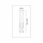 Lampada Sospesa a 1, 3 o 6 Luci in Ottone Design Moderno - Typha by Il Fanale Viadurini