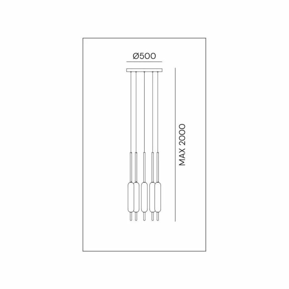 Lampada Sospesa a 1, 3 o 6 Luci in Ottone Design Moderno - Typha by Il Fanale Viadurini