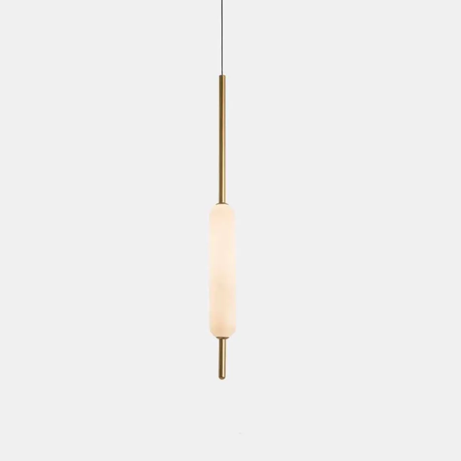 Lampada Sospesa a 1, 3 o 6 Luci in Ottone Design Moderno - Typha by Il Fanale Viadurini