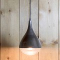 Lampada Sospesa Artigianale in Alluminio e Cotone Nero Made in Italy - Sissa