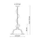 Lampada Sospesa Artigianale Industriale in Ferro e Ceramica - Industrial Viadurini