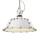 Lampada Sospesa Artigianale Industriale in Ferro e Ceramica - Industrial Viadurini