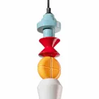 Lampada Sospesa Ceramica Giallo o Verde Retrò Made in Italy – Ferroluce Lariat Viadurini