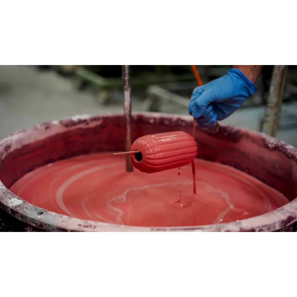 Lampada Sospesa Ceramica Giallo o Verde Retrò Made in Italy – Ferroluce Lariat Viadurini