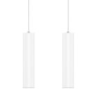 Lampada Sospesa Decorativa in Alluminio Bianco o Nero, 2 Pezzi - Rebolla Viadurini