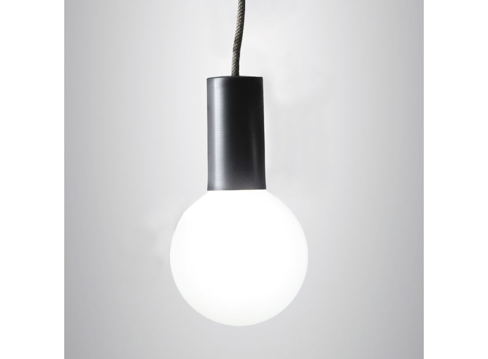 Lampada sospesa in ferro e ottone di design fatta in Italia Thea Viadurini
