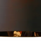 Lampada Sospesa in Lino Antracite con Stampa Interna Design 2 Misure - Bramosia Viadurini