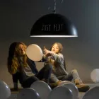 Lampada sospesa in resina In-es.artdesign Mezza Luna Lavagna moderna Viadurini