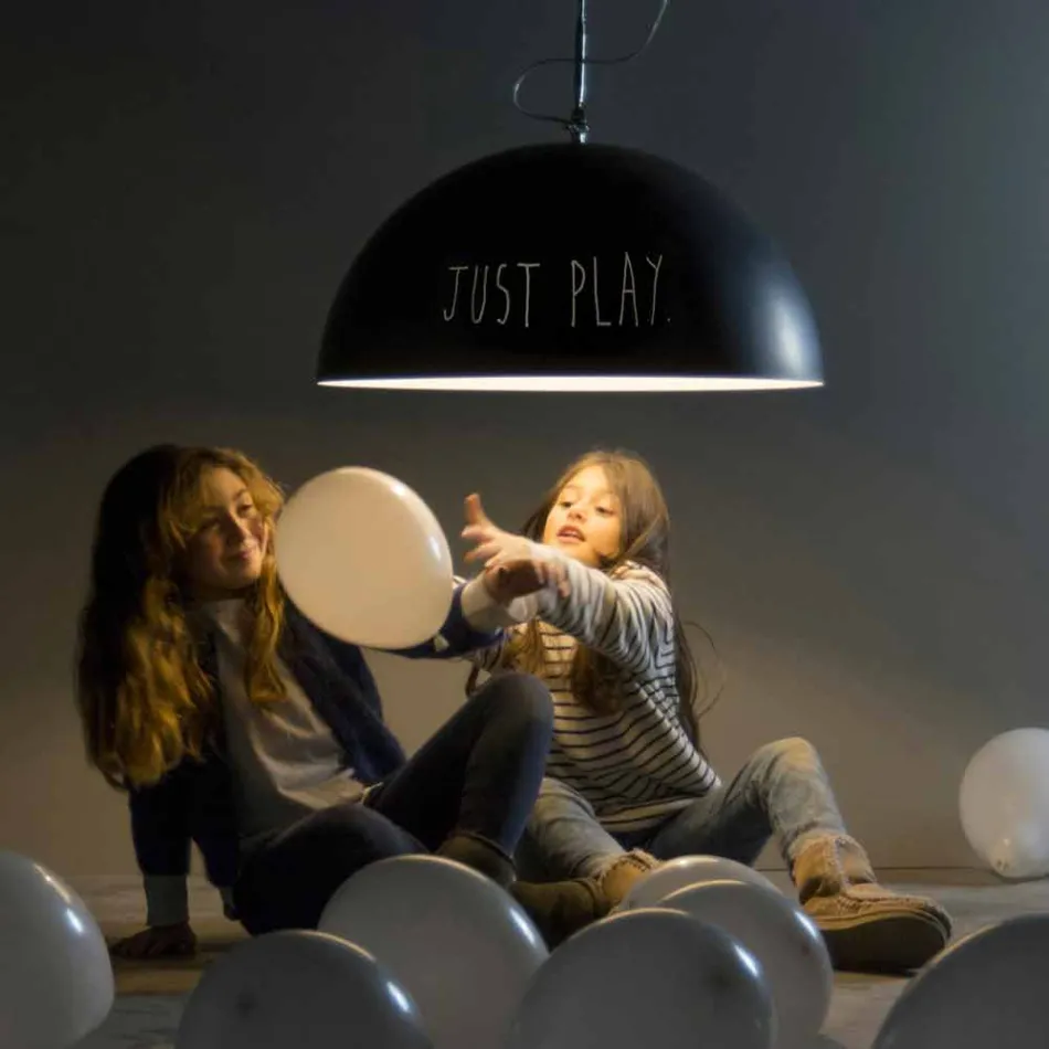 Lampada sospesa in resina In-es.artdesign Mezza Luna Lavagna moderna Viadurini