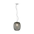 Lampada Sospesa in Vetro Veneziano e Metallo Cromato Made in Italy - Calima