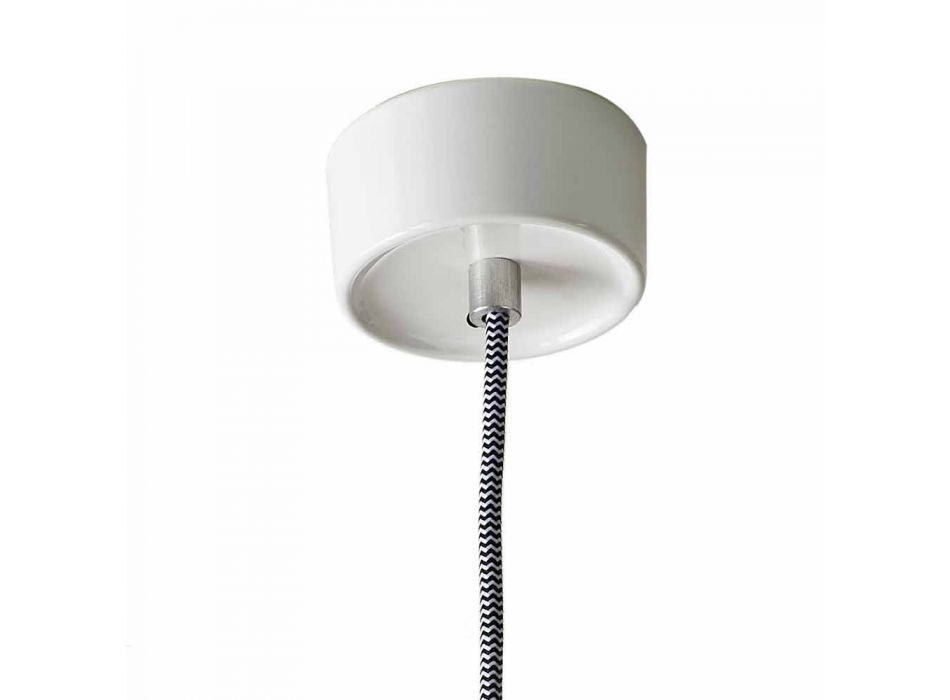 Lampada sospesa moderna in ceramica e alluminio made in Italy Asia Viadurini