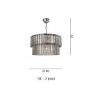 Lampada Sospesa Moderna in Vetro Artigianale Lusso Made in Italy - Valadier Viadurini