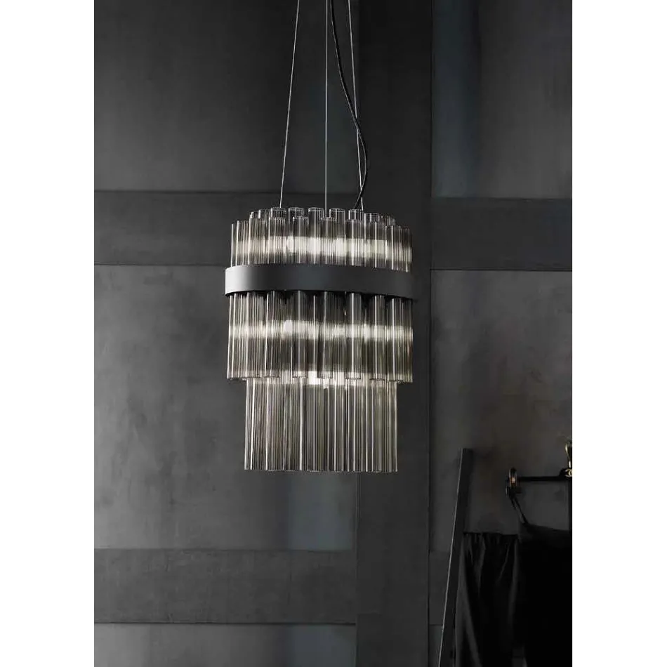 Lampada Sospesa Moderna in Vetro Soffiato Lusso Made in Italy - Maesta Viadurini