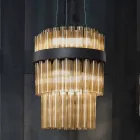 Lampada Sospesa Moderna in Vetro Soffiato Lusso Made in Italy - Maesta Viadurini