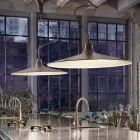 Lampada Sospesa Vintage in Alluminio Made in Italy – Sassmaòr Viadurini