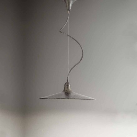 Lampada Sospesa Vintage in Alluminio Made in Italy – Sassmaòr Viadurini