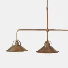 Lampadario 3 Luci in Ottone Design Vintage Made in Italy - Cascina by Il Fanale Viadurini