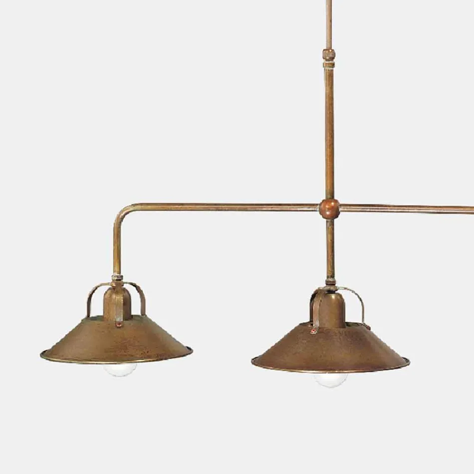 Lampadario 3 Luci in Ottone Design Vintage Made in Italy - Cascina by Il Fanale Viadurini