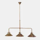 Lampadario 3 Luci in Ottone Design Vintage Made in Italy - Cascina by Il Fanale Viadurini