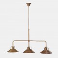 Lampadario 3 Luci in Ottone Stile Vintage Made in Italy - Cascina by Il Fanale