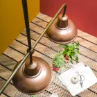 Lampadario a 3 Luci in Rame e Ottone Design Vintage - Contrada by Il Fanale Viadurini